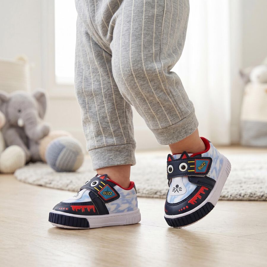 Boys' Navy Blue Velcro Sneakers, Navy Blue, large