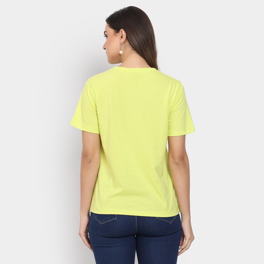 Ladies' Round Neck T-Shirt , Lemon, large image number null