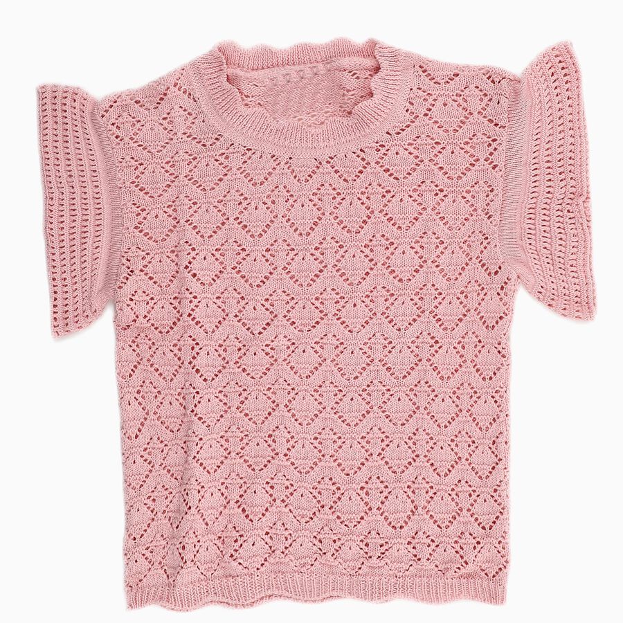 Girls' T-Shirt, गुलाबी, large image number null