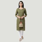 Women's White Cotton Blend Elastic Waist Churidar, सफ़ेद, small