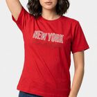 Women's Fuchsia Round Neck Regular T-Shirt, Fuchsia, small