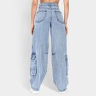 Ladies' 100% Cotton Jeans , Light Blue, small image number null