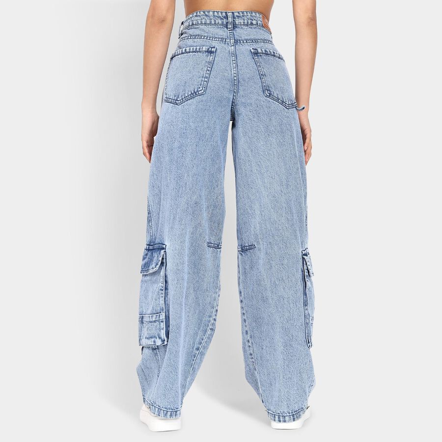 Ladies' 100% Cotton Jeans , Light Blue, large image number null