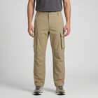 Men's Beige Slim Fit Cargo Trousers, गहरा पीला, small