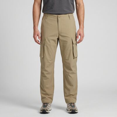 Men's Beige Slim Fit Cargo Trousers