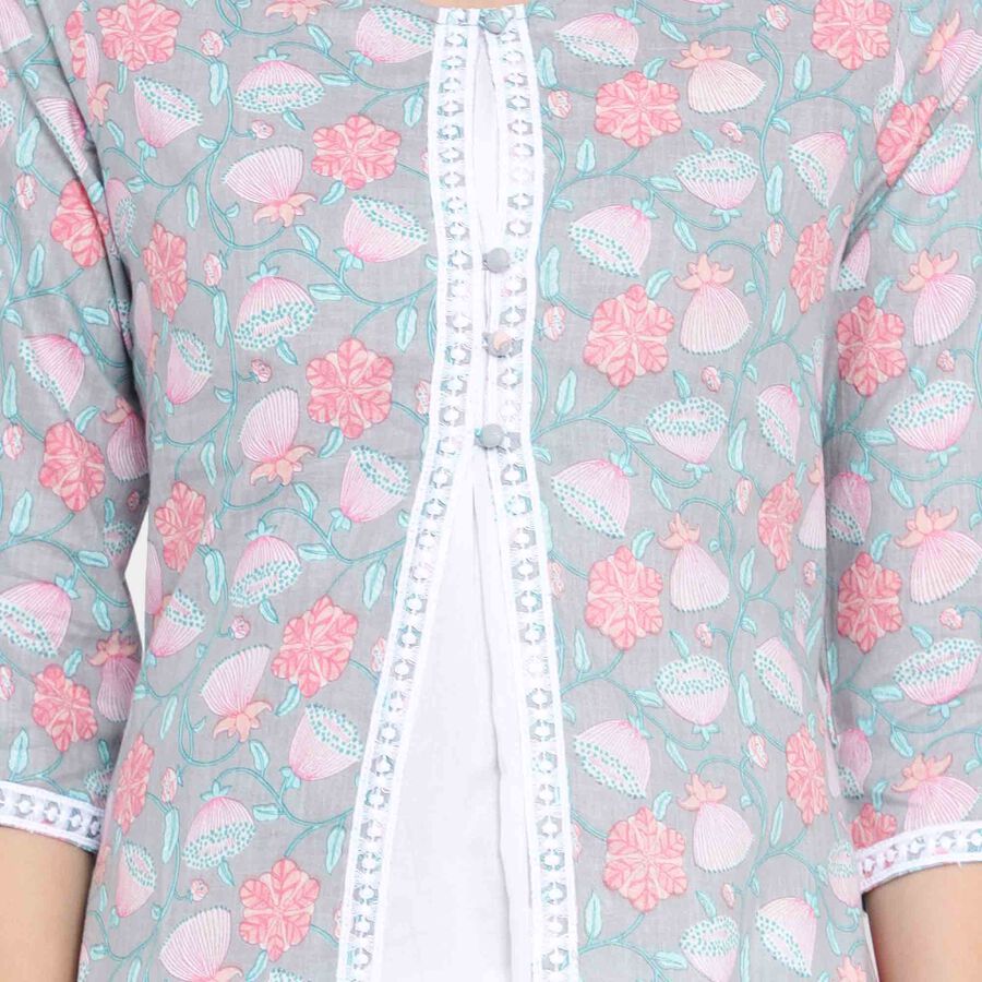 All Over Print Kurta, Light Grey, large image number null