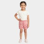 Girls' Pink Regular Fit Printed Bloomer, Pink, small