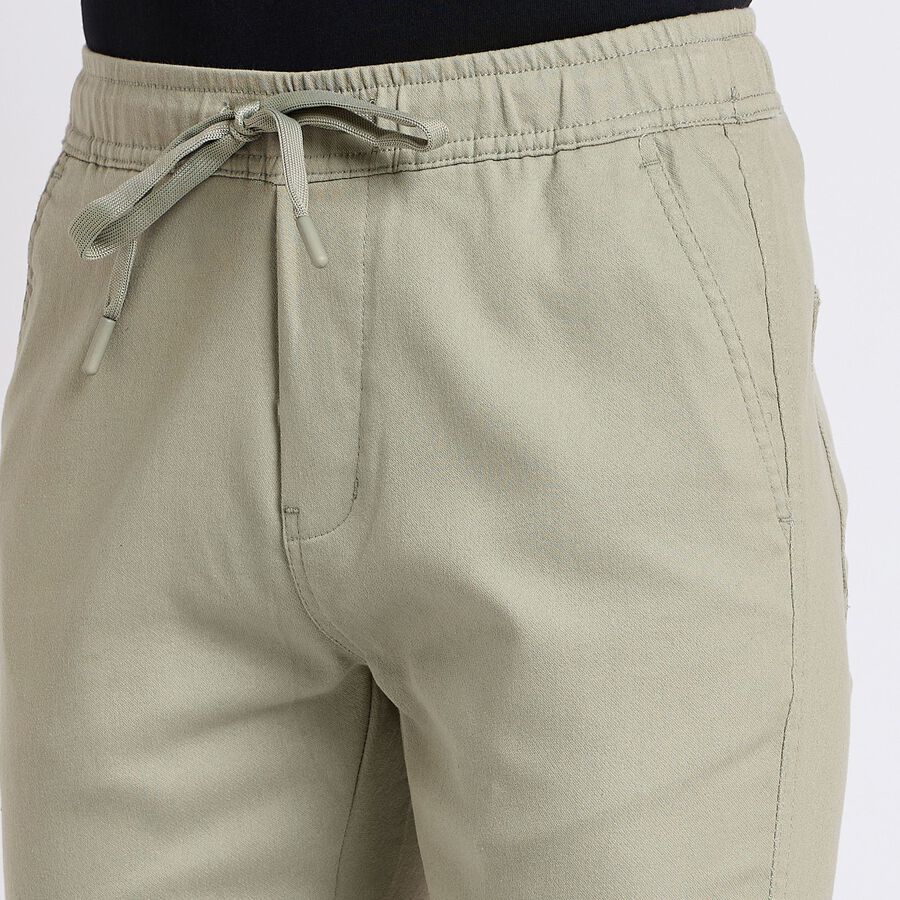 Men's Slim Fit Casual Trousers, हल्का हरा, large