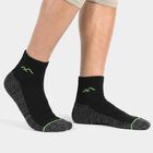 Men's Multicolour Regular Fit Ankle Length Socks Pack of 3, Black, small