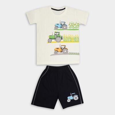 Boys' 100% Cotton Knit Baba Suit 
