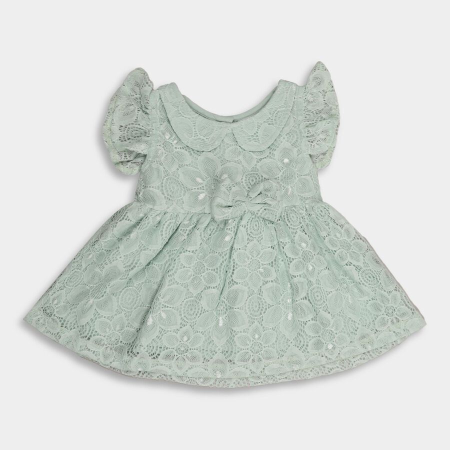 Infant Girls' Frock , Light Green, large image number null