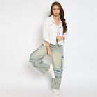 Ladies' 100% Cotton Jeans , Ice Blue, small image number null