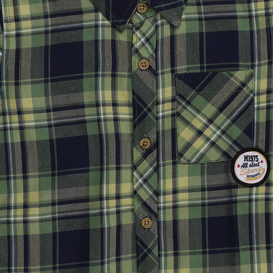 Boys' Casual Shirt, हल्का हरा, large image number null