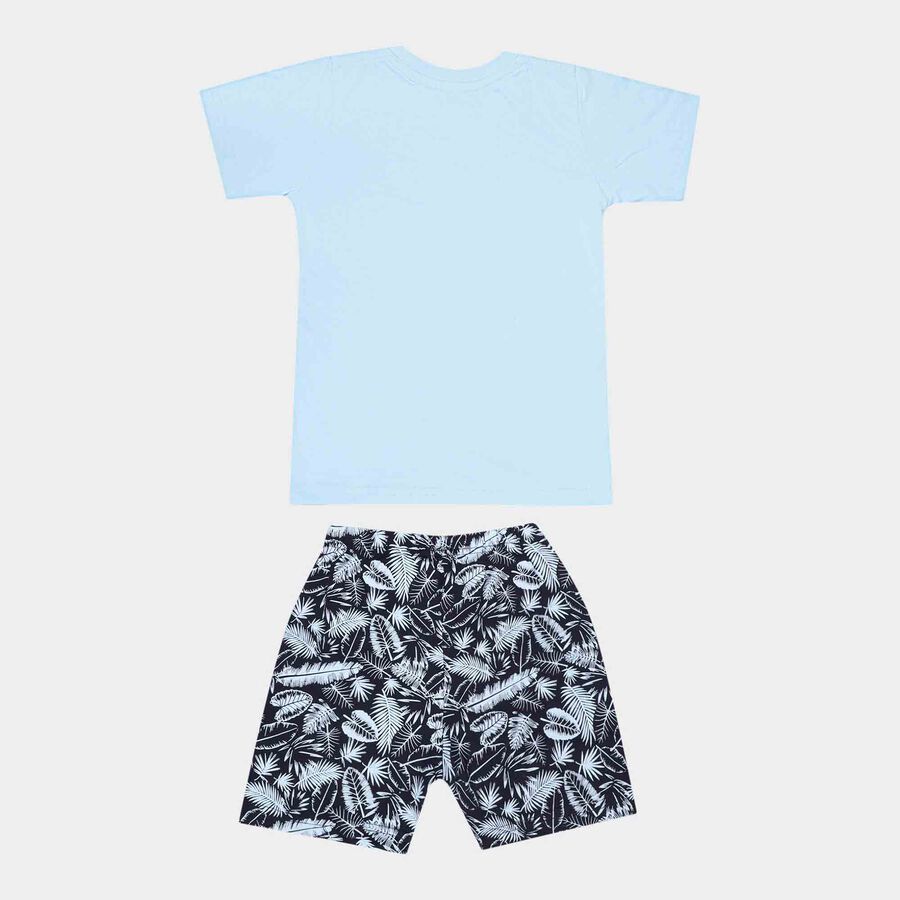 Boys Round Neck Baba Suit, हल्का नीला, large image number null