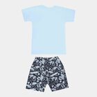 Boys Round Neck Baba Suit, Light Blue, small image number null