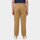 Boys' Khaki Regular Fit Cargo Trousers, खाकी, small