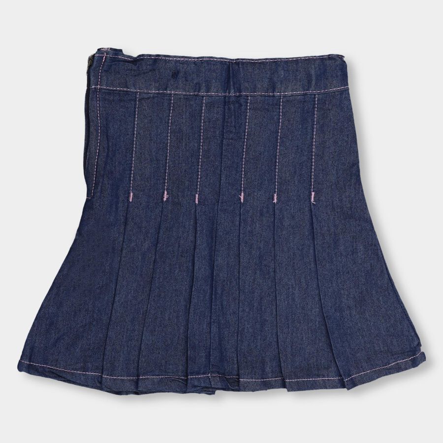 Girls' Skirt , गहरा नीला, large image number null