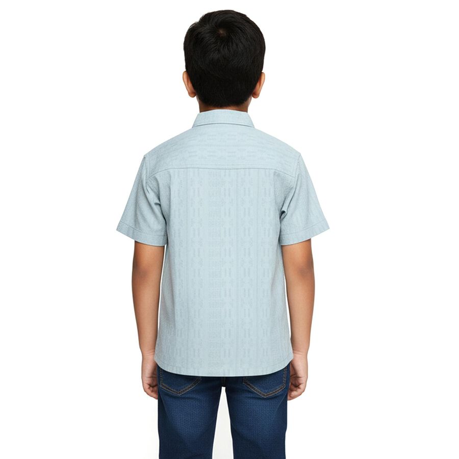 Boys' 100% Cotton Casual Shirt, Light Green, large image number null
