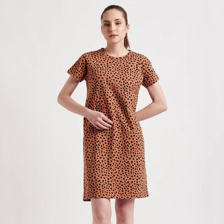 All Over Print Nighty, Brown, large image number null