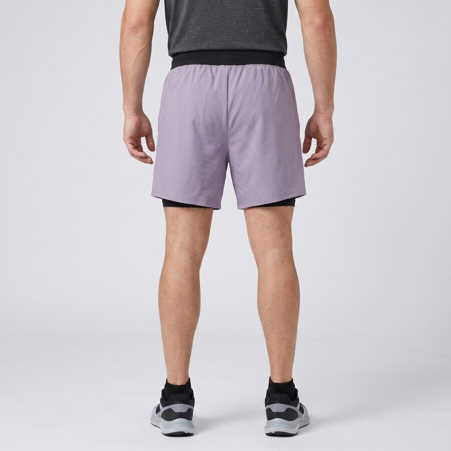 Men's Mid Blue Regular Fit Sports Shorts, मध्यम नीला, large