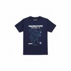 Boys Deep Midnight Navy Blue Cotton Crew Neck Casual T-Shirt, मध्यम नीला, small image number null