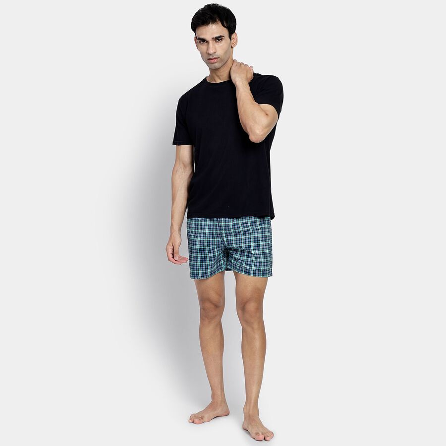 Men's 100% Cotton Boxers, Dark Green, large