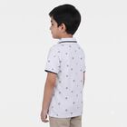 Boys White Cotton Polo Neck Polo Boys T-Shirt, सफ़ेद, small