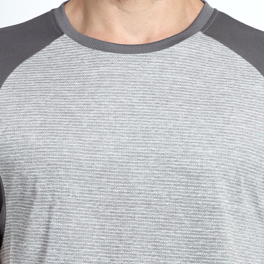 Men's Round Neck T-Shirt, Dark Grey, large image number null