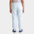 Girls' Light Blue Relaxed Fit Drawstring Jogger Pyjama, Light Blue, small