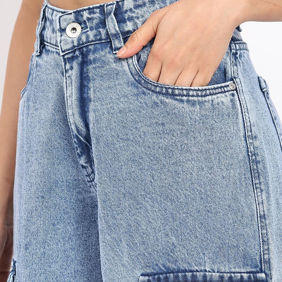 Ladies' 100% Cotton Jeans , Light Blue, large image number null