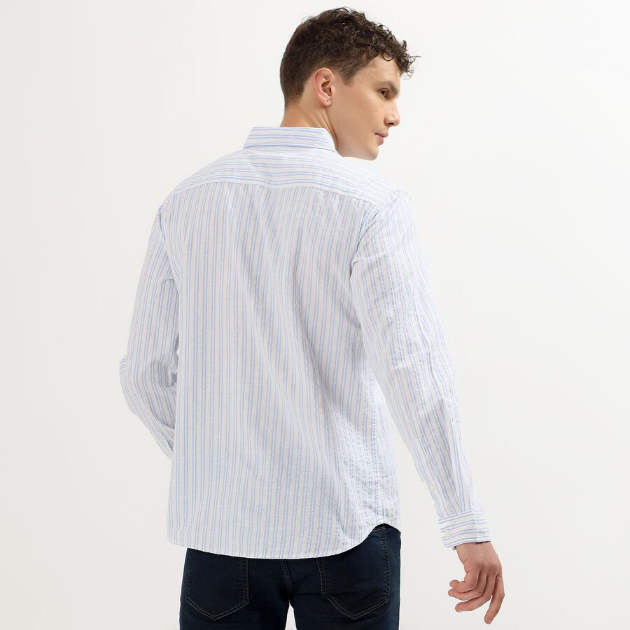 Men's Regular Collar Casual Shirt, White, large image number null