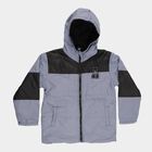 Boys Grey and Black Hooded Casual Jacket, Light Blue, small image number null
