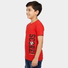 Boys' Half Sleeves T-Shirt, लाल, small