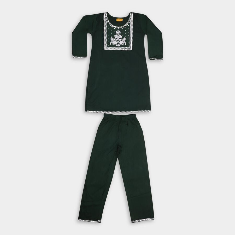 Girls' Fusion Set, Dark Green, large image number null