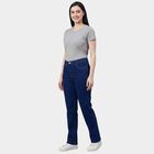 Women's Blue Slim Fit Stretchable Jeans, Mid Blue, small