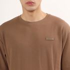 Men's Round Neck Half Sleeves T-Shirt , Brown, small image number null