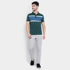 Cut & Sew Polo Shirt, Dark Green, small image number null