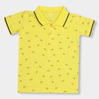 Boys' 100% Cotton Half Sleeves T-Shirt, Yellow, small image number null