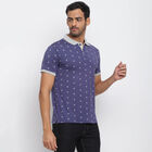 Cotton Printed Polo Shirt, Navy Blue, small image number null