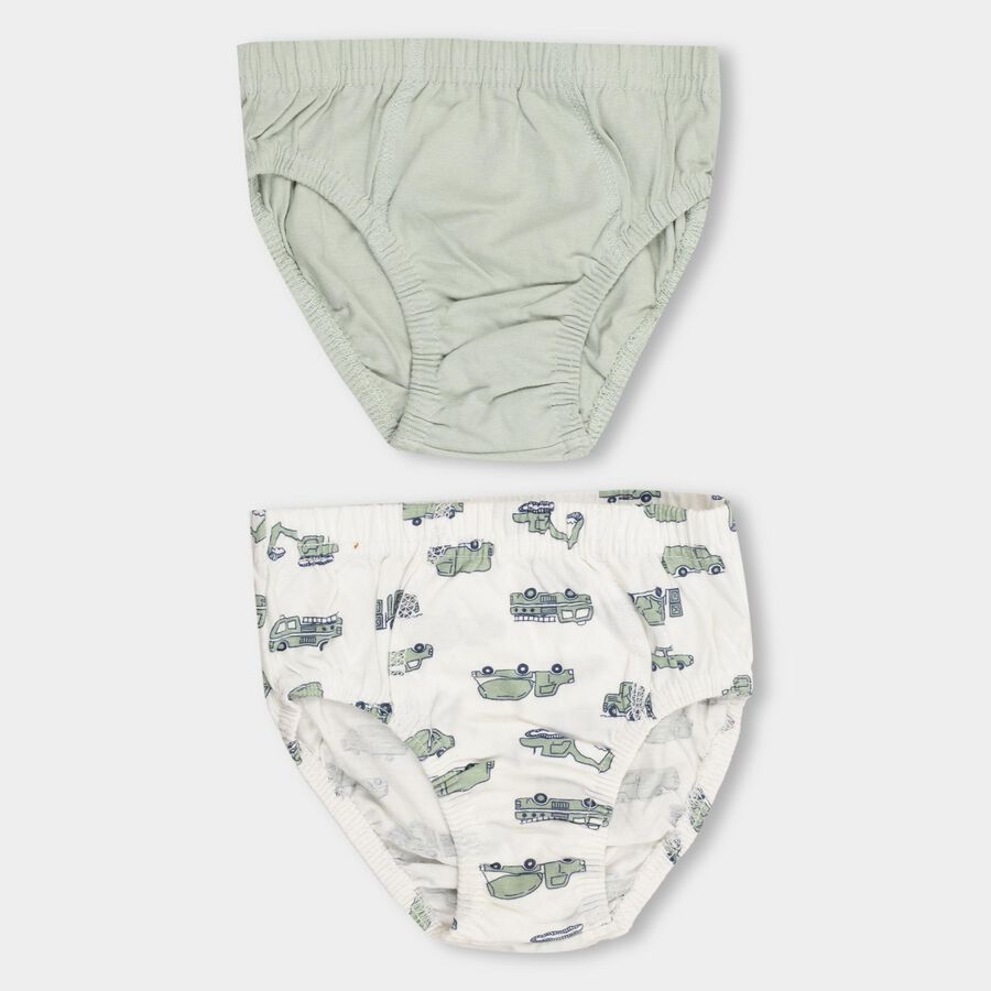 Boys' 100% Cotton Briefs , हल्का हरा, large