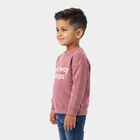 Boys' Pink Crew Neck Pullover Sweatshirt, गुलाबी, small