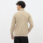 Men's Muted Beige Cotton Blend High Neck Casual Sweatshirt, गहरा पीला, small image number null