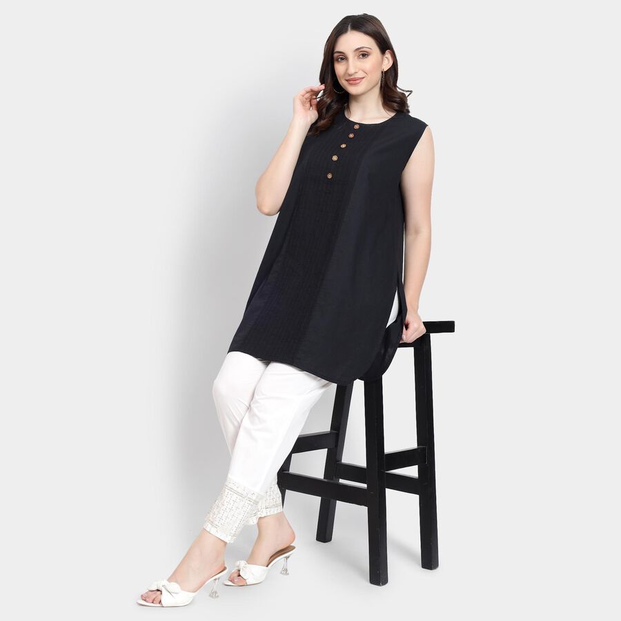 Ladies' 100% Cotton Palazzos , Off White, large image number null