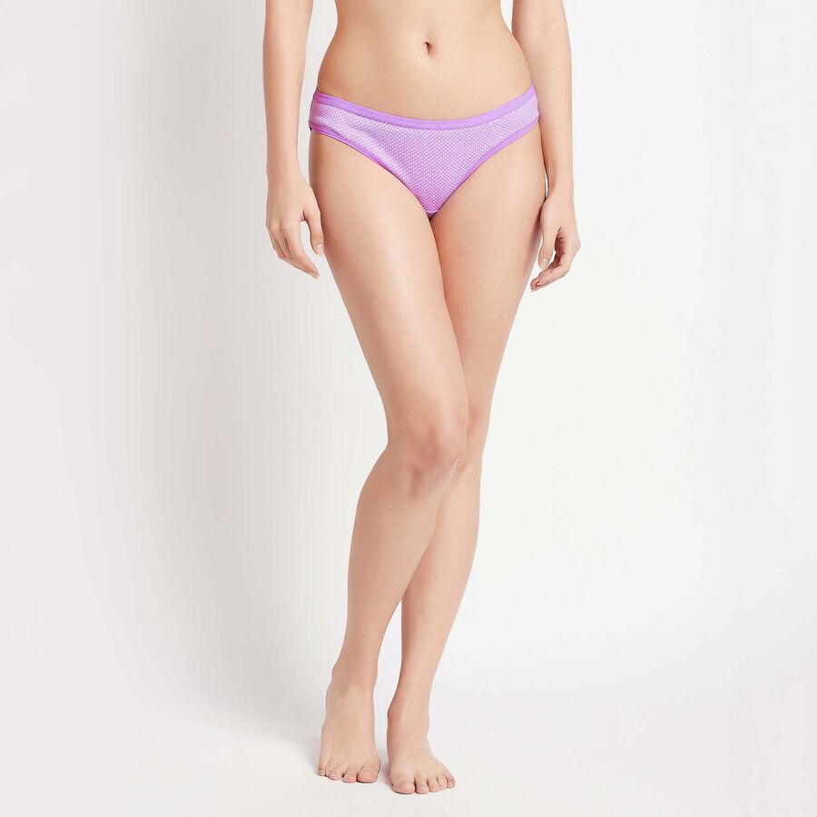 Cotton Printed Panty, Purple, large image number null