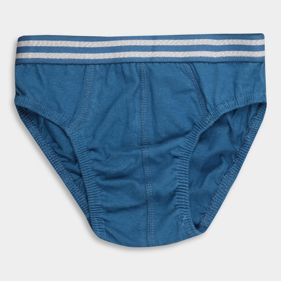 Boys' 100% Cotton Briefs , Teal Blue, large image number null