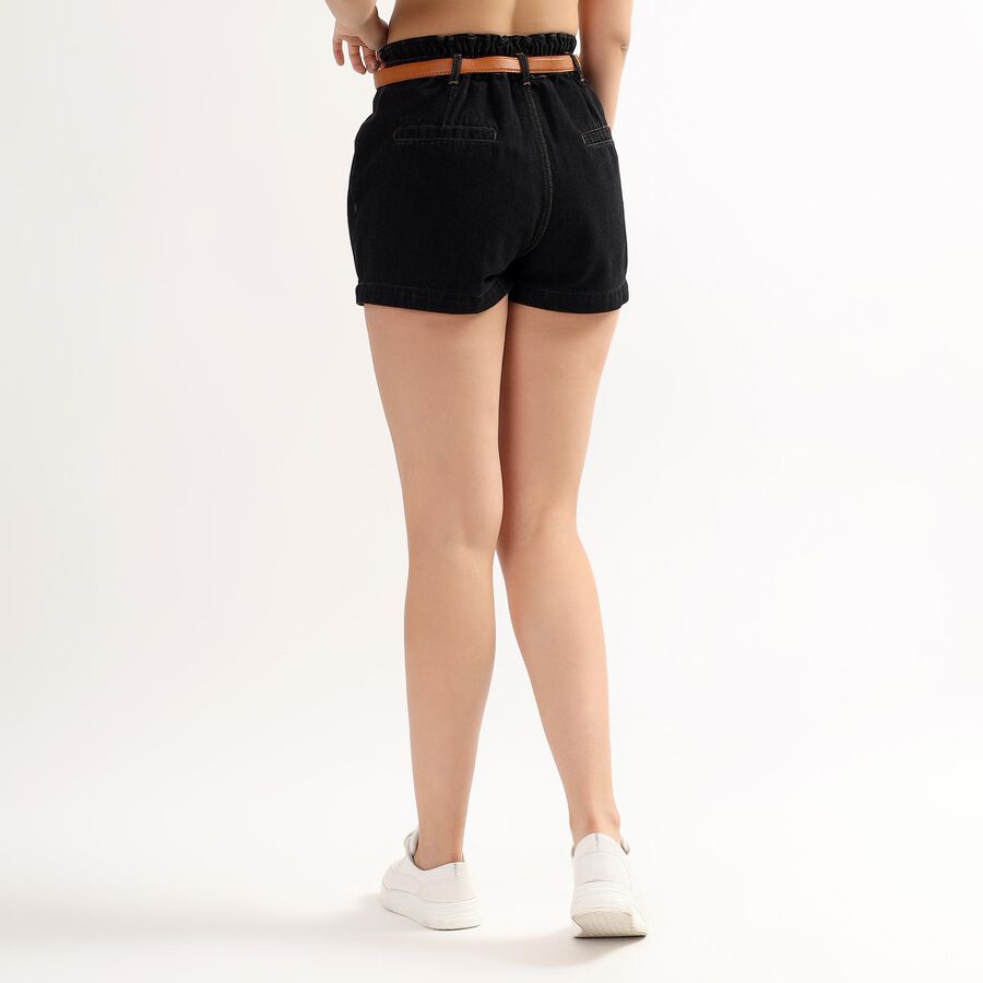 Ladies' 100% Cotton Shorts , Black, large image number null
