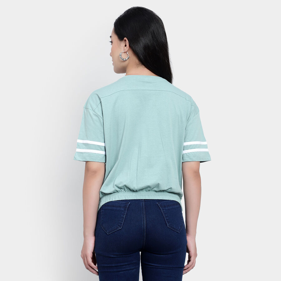 Round Neck T-Shirt, Light Green, large image number null