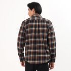 Men's Dark Plaid Cotton Full Sleeve Button-Down Shirt, गहरा हरा, small image number null