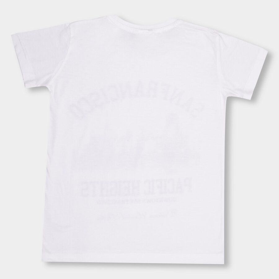 Boys' Half Sleeves T-Shirt, सफ़ेद, large image number null