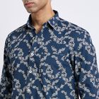 Men's 100% Cotton Casual Shirt, मध्यम नीला, small image number null
